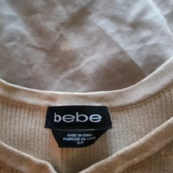 BeBe gold knit dress - Picture 3 of 4